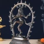 Vintage Brass Nataraja Dancing Shiva | 12.5" x 9" x 3.5" | 3.30 kg | Oval Arch Frame | Lord of Dance | Sacred Hindu Art | Jaipurio